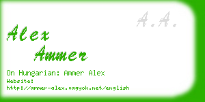 alex ammer business card
